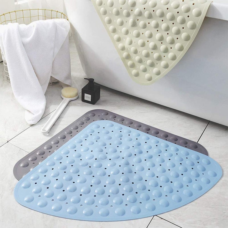 Eanpet Bath Mat Non-Slip Tub Shower Mats Bathtub Mat for Adult Kids, Machine Washable (Triangle, 21 x 21 Inch, Grey) - Image 5